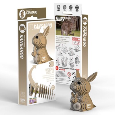 Kangaroo 3D Cardboard Model Kit Eugy New