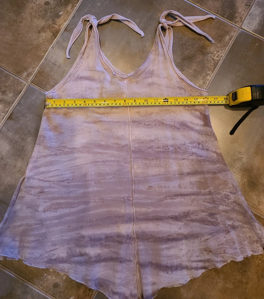 Camiseta sin mangas HARD TAIL Forever Tie Dye Swing aberturas laterales púrpura YOGA RARA bohemia S Foto 4 de 4