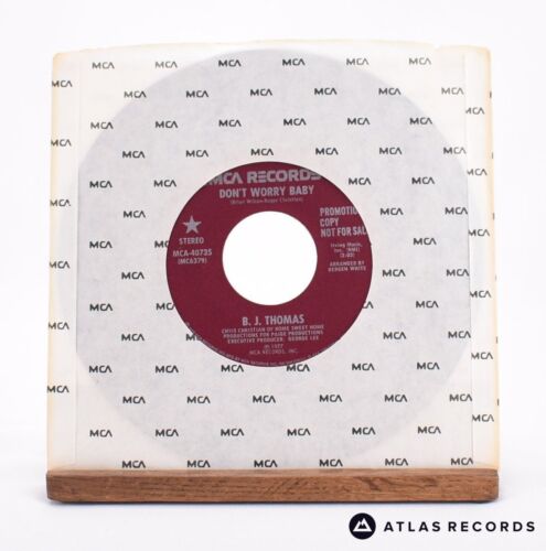 B.J. Thomas - Don't Worry Baby - Promo 7" Vinyl Record - VG+/VG+ - Picture 3 of 6