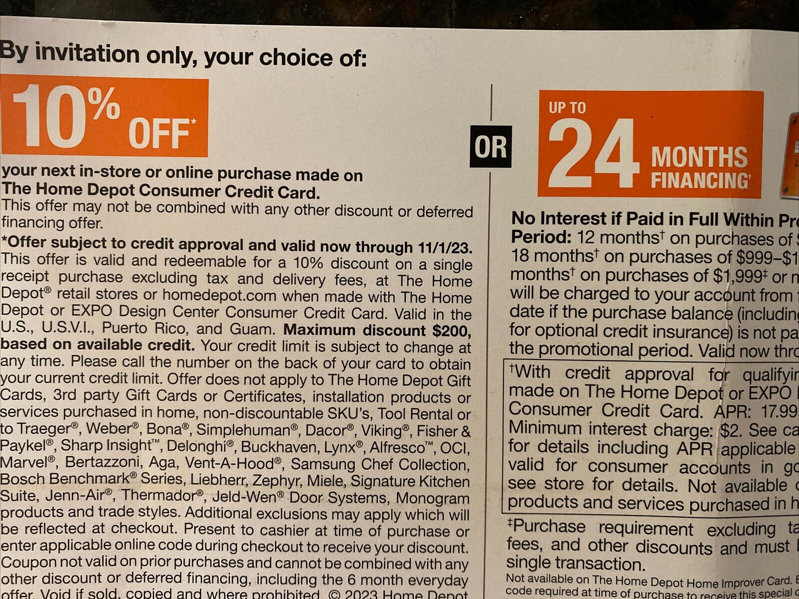 Home Depot Coupon 10 off Coupon InSotre or Online Exp 1/24/24 Fast Delivery eBay