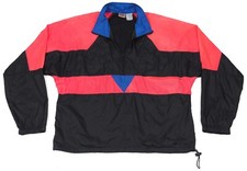 Vintage 80s Neon Pink Color Block NIKE WINDBREAKER Nylon Track Jacket Blue Black