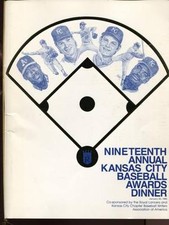Baseball Program Kansas City Awards Dinner 1990 Jim Eisenreich Mark Davis  HTF