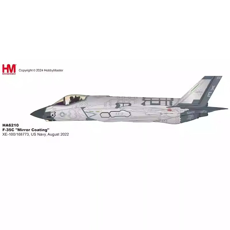 HM 1/72 US Navy F35 fighter model F-35C mirror coating XE-100