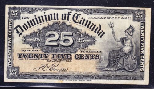 1900 Twenty-Five Cents DC-15b  HIGH Grade Boville Canada Shinplaster Fractional - Picture 1 of 2