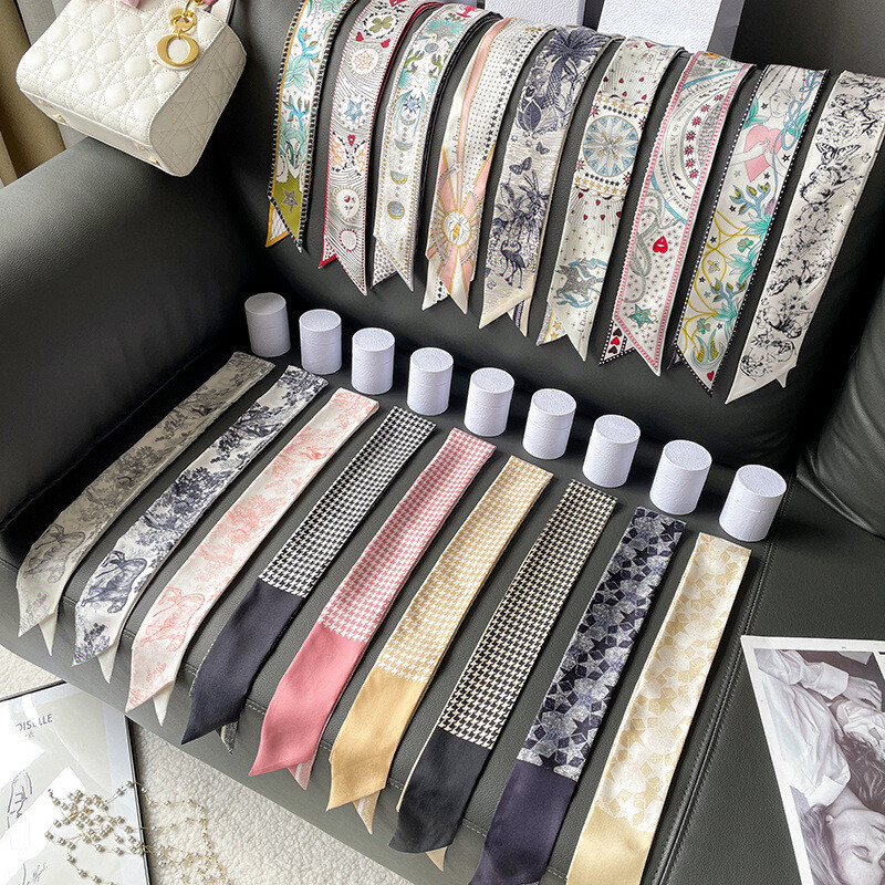 100% Silk Scarf for Women - Versatile Wrap, Hair Ribbon, Handbag & Neck Accessory