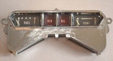 1959 Mercury Dash Instrument Cluster Gas Fuel Genoil Light Temperature Gauge