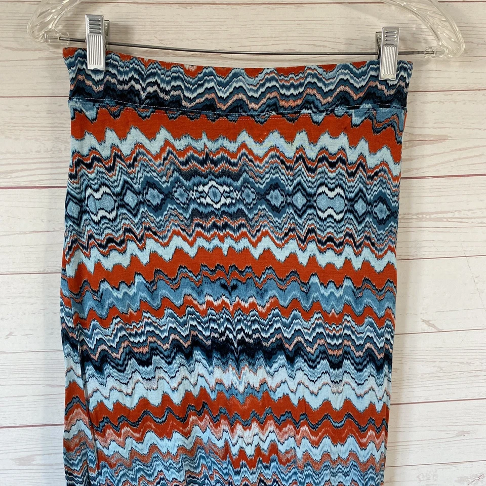 Kensie High Low Mini/Maxi Skirt Small Multicolored Geometric Print Viscose 26x36 - Image 4 of 4