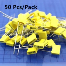 50Pcs 0.01uf-0.47uf 10NF-470NF 100VAC 100V 5MM X2 Polypropylene Film Capacitor