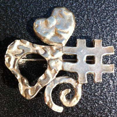 Broche Collector Biche De Bere Numérotée - Signée, En étain Argenté, Occasion, Bijou Français De Designer