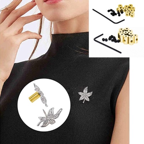 10pcs Locking Pin Backs Brooch Lapel Pin Safety Hold Pin Lock Jewelry Findings - Picture 7 of 10
