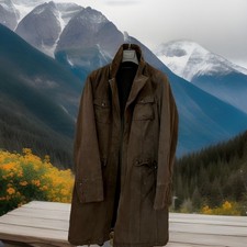 Sisley Long Men’s/unisex Coat In Khaki