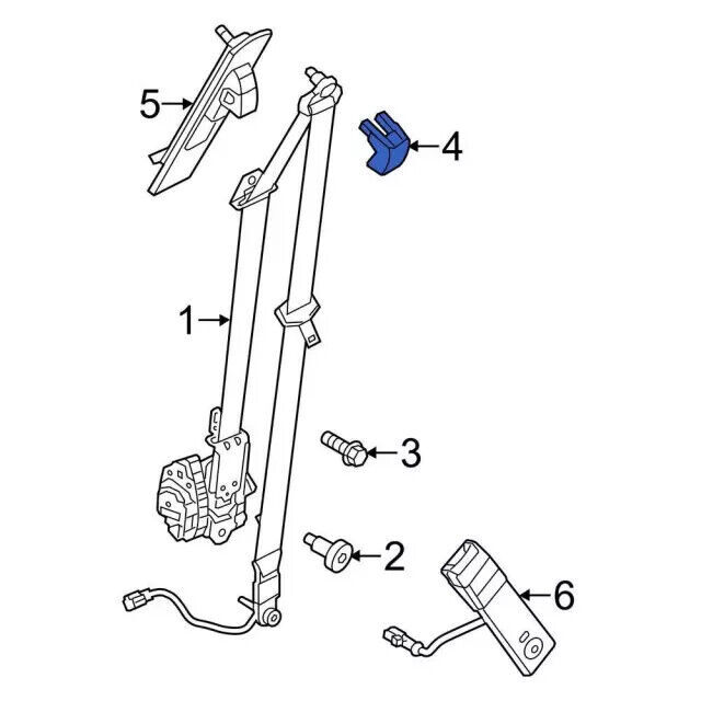Cubierta de cinturón de seguridad para Ford (N/P BC3Z-2560262-AB)