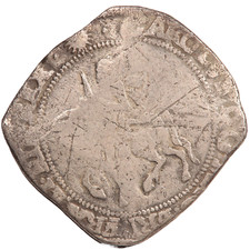 1625 - 1649 CHARLES I 1ST SILVER HALF CROWN - SUN MINTMARK [Tower] (#6793)