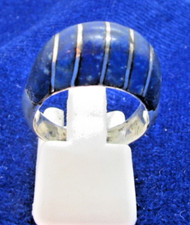 VINTAGE  SOUTHWEST  N.A.  LAPIS  LAZULI  RING  STERLING  SIZE 6