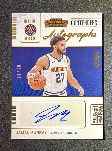 Jamal Murray #CA-JMY 2021 Panini Contenders Contenders Autographs card
