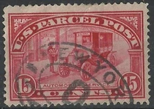 U.S. A. Stamps:  1913 Parcel Post Issue Q7 15c.  Used Off Paper