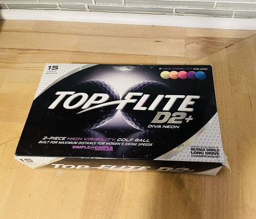 Top Flite D2+ Diva Neon Women's Golf Balls (15) Multiple Colors New Open Box