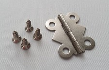 Mini Silver Hinges for Wooden Box Craft Models Dolls House Cupboard Door Hinge