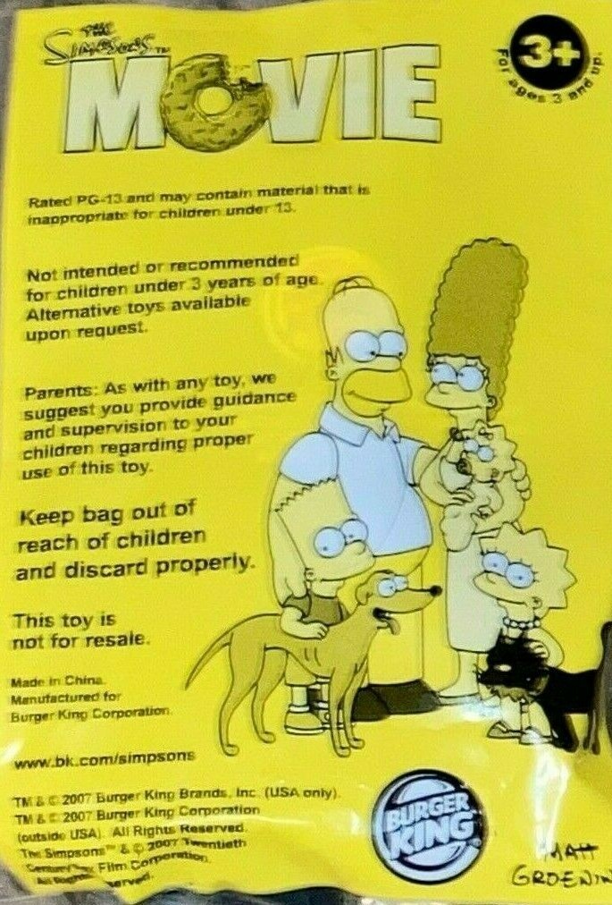 2007 THE SIMPSONS MOVIE BURGER KING KIDS MEAL TOYS - U - PICK | eBay
