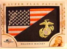 MALORIE MACKEY SUPER FLAG PATCH AMERICA THE BEAUTIFUL BENCH WARMER 2017