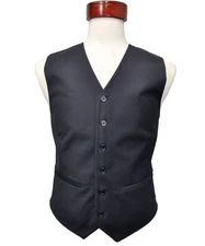 Men's dark gray  color wool feel suit vest size ( 36 )