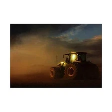 Wee Blue Coo Tractor Farm Dusty Dark Art Framed Wall Art Print
