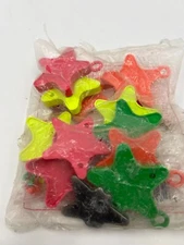 BAG OF 10 PREMIUIM BALLOON ACCESSORIES HEAVY WEIGHT STAR NEON