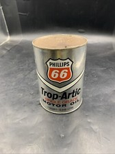 Vintage Phillips 66 Trop-Artic Motor Oil One Quart Oil Can Single Grade