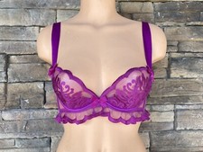 Ann Summers Purple Lace Mini 32 B Bra Underwires