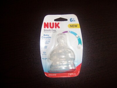 Nuk smooth flow  baby controls the flow y nipple New 6+ months