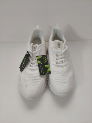 Akk Womens Athletic Walking Shoes Slip On Memory Foam White