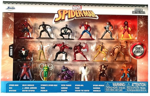 Lot of 4 Spider-Man Metal Figs 2.5 Inch Diecast Figure Marvel Jada