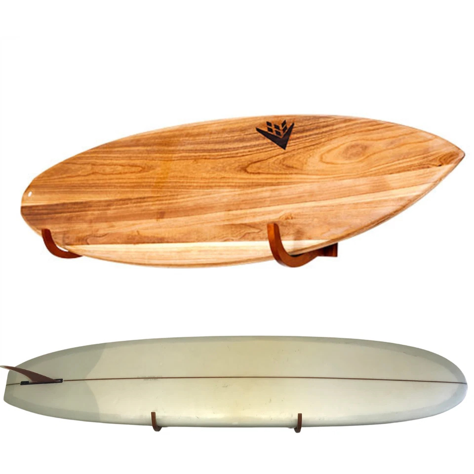 COR Surf Wood Surfboard Wall Rack - Bamboo or Dark Wood - Image 2 of 4