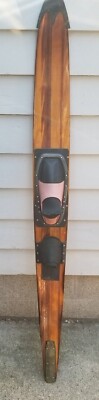 Vintage 60's 70's - Maherajah Slalom Water Ski Wood 70'' concave model
