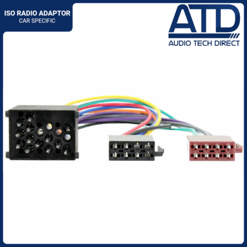 ISO Radio Cable For Mini Cooper R50 R53 Land Rover Wiring Round 17 Pin Harness - Afbeelding 1 van 9