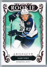 2018-19 ARTIFACTS RUBY SAMI NIKU ROOKIE 081/399 WINNIPEG JETS #175