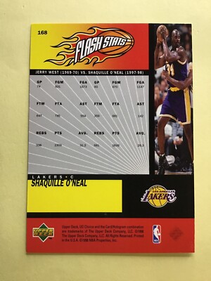 Shaquille O'Neal 1998 Upper Deck Flash Stats #168 Lakers NM-MINT