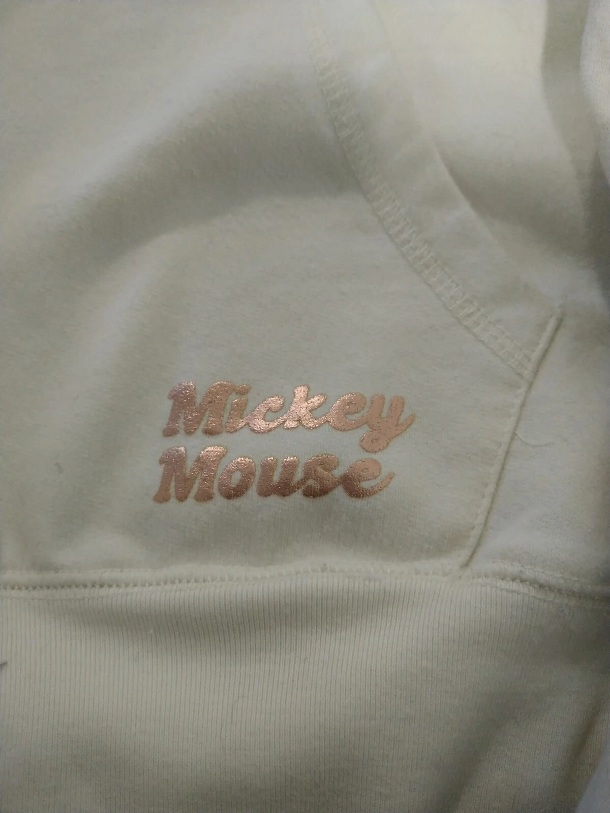 OFF WHITE Felpa con cappuccio Disney Topolino M 7 9 panna oro rosa