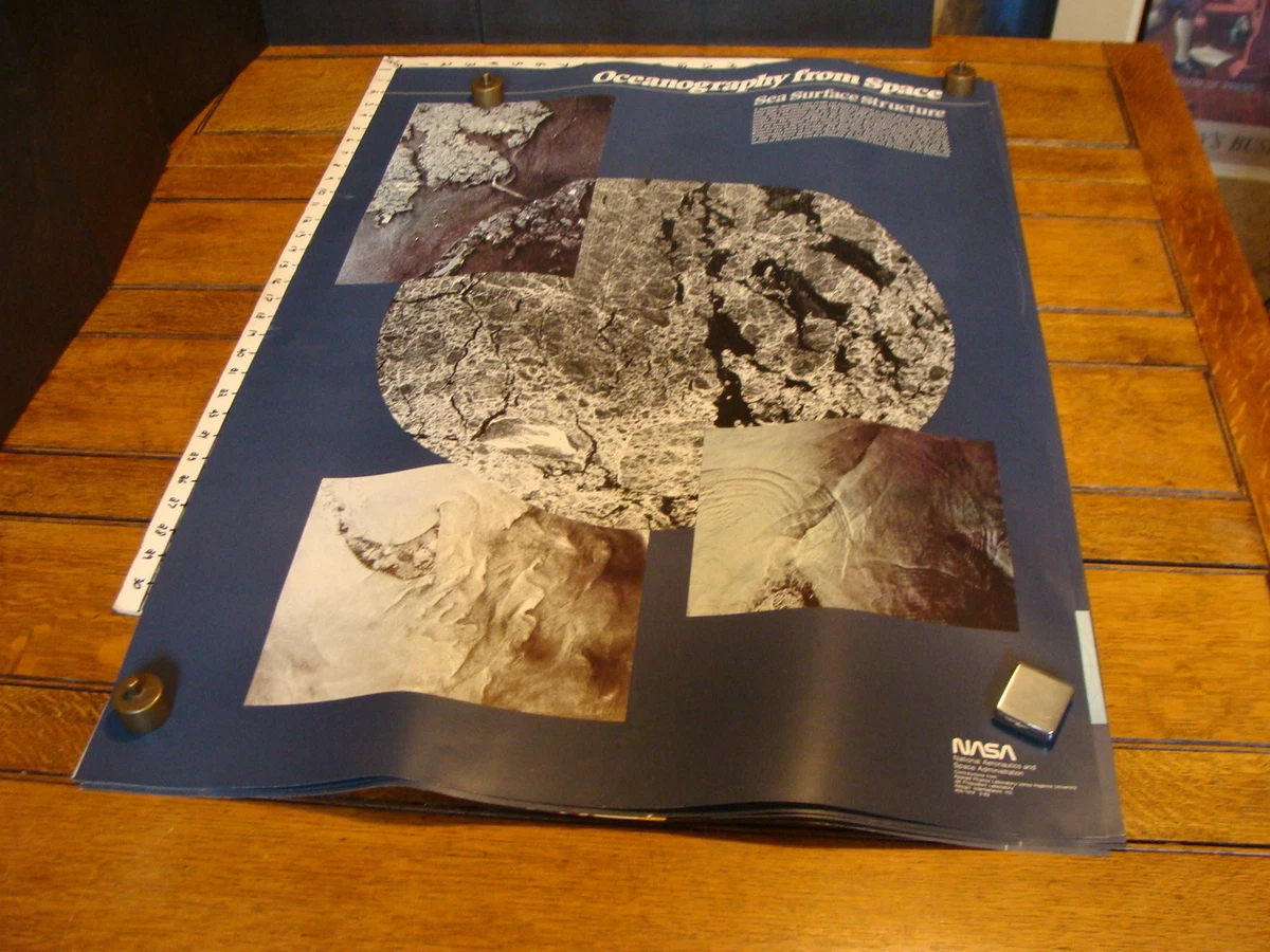 NASA POSTER 24 x 36": 1983 OCEANOGRAPHY FROM SPACE Sea Surface Structure |  eBay