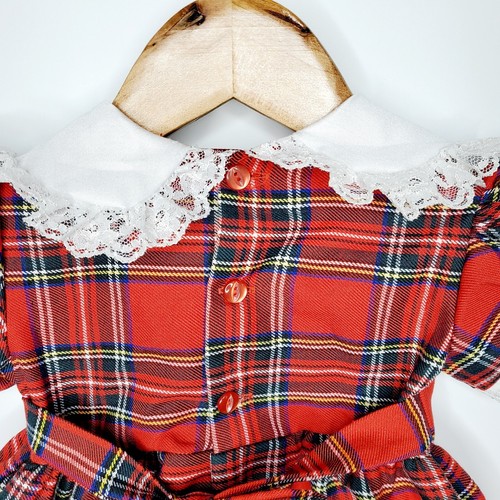 Glen Appin Size 0-6 Months Girls Scottish Royal Stewart Tartan Highland Dress - Foto 8 di 14