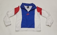 Nike Sportswear Jacket Big Kids L 1/2-Zip Amplify Woven Red White Blue Swoosh