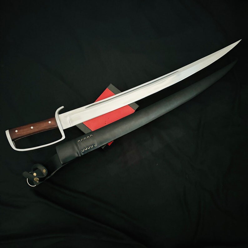 Custom Handmade Carbon Steel Blade Survival Saber Sword | Hunting Sword Camping
