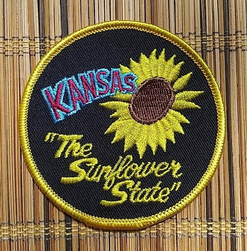 Kansas The Sunflower State Vintage 3" Embroidered Patch NEW - 第 1/5 張圖片