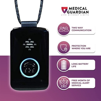 Medical Guardian On-The-Go Wearable Alarm and Panic Button for Elderly - Water-R
