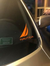 NAUTICA VINYL STICKER  DECALS  ORANGE COLOR (...