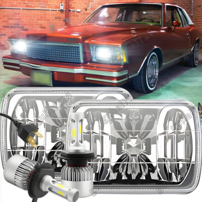 7X6 5X7 Inch Square LED Headlight For Chevy Chevette 1979-1987 H6054 H6014 H5054
