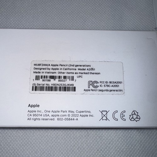 Apple Pencil 2nd Gen A2051 W/ Box | iPad Stylus INCL. (Open Box, Like New) - 第 9/12 張圖片