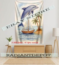Nautical tapestry photography background ocean nursery poster 59X82 in