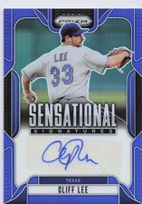 Cliff Lee 2025 Panini Prizm #SS-CL Sensational Signatures Blue Prizms #/49 Auto