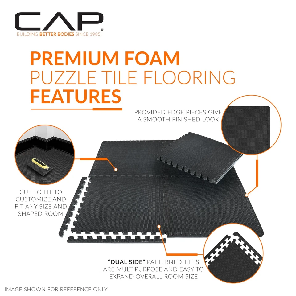 CAP Barbell 3/4" Enclavamiento Espuma EVA Ejercicio Puzzle Mat Hogar Gimnasio Suelo 2-P Foto 3 de 4